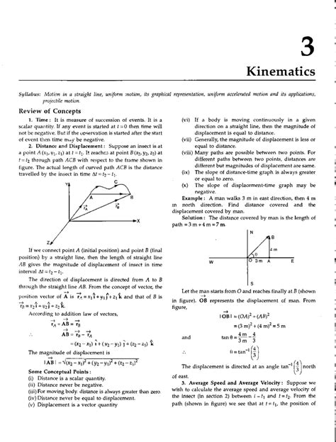 kinematics worksheet with answer key
